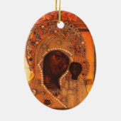 Onze dame van Kazan Keramisch Ornament (Achterkant)