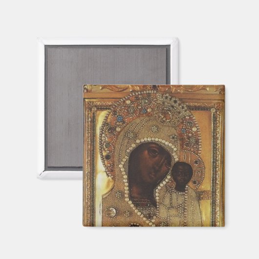 Onze dame van Kazan Magneet (Voorkant / Achterkant)