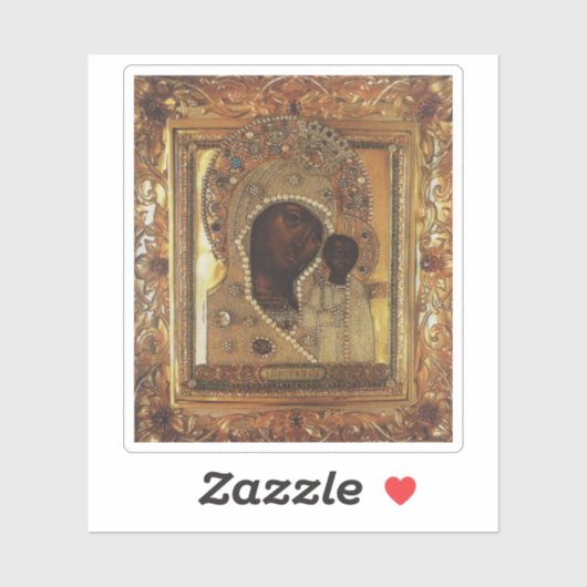 Onze dame van Kazan Sticker (Vel)