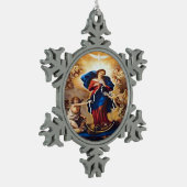 Onze dame van Knots van Litany Lane Tin Sneeuwvlok Ornament (Links)