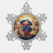 Onze dame van Knots van Litany Lane Tin Sneeuwvlok Ornament (Voorkant)