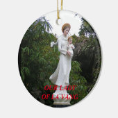 Onze dame van La Vang kerstversiering Keramisch Ornament (Links)