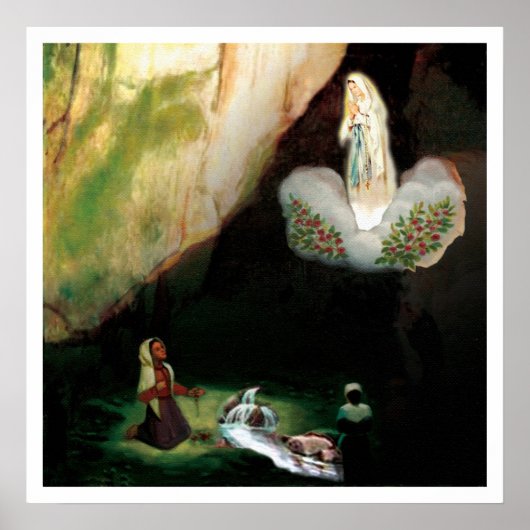 Onze dame van Lourde poster (Voorkant)