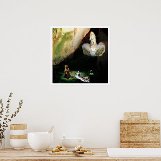 Onze dame van Lourde poster (Keuken)