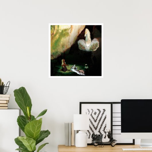 Onze dame van Lourde poster (Thuiskantoor)