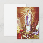 Onze dame van Lourdes Bedankkaart (Voorkant / Achterkant)