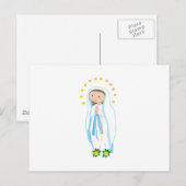 Onze dame van Lourdes Briefkaart (Voorkant / Achterkant)