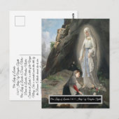 Onze dame van Lourdes Briefkaart (Voorkant / Achterkant)