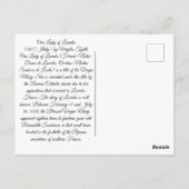 Onze dame van Lourdes Briefkaart (Achterkant)