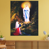 Onze dame van Lourdes Canvas Afdruk (Insitu (Woonkamer))