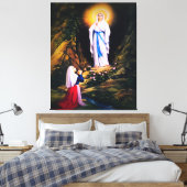 Onze dame van Lourdes Canvas Afdruk (Insitu (Slaapkamer))