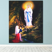 Onze dame van Lourdes Canvas Afdruk (Insitu (Houten vloer))