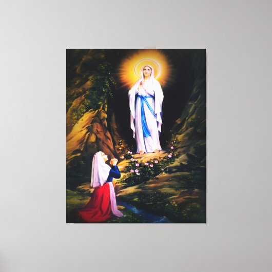 Onze dame van Lourdes Canvas Afdruk (Voorkant)