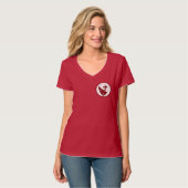 Onze dame van Lourdes Dames Hanes Vnek Logo T-shirt (Voorkant volledig)
