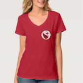 Onze dame van Lourdes Dames Hanes Vnek Logo T-shirt (Voorkant)