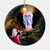 Onze dame van Lourdes door Litany Lane Keramisch Ornament (Achterkant)