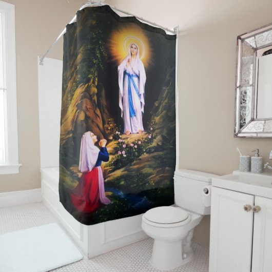 Onze dame van Lourdes Douchegordijn (In situ)