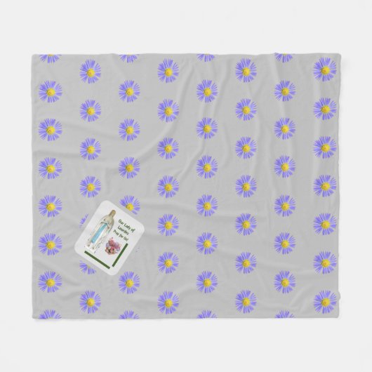 Onze dame van Lourdes Fleece Deken (Voorkant (Horizontaal))