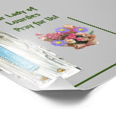 Onze dame van Lourdes Foto Afdruk (Hoek)