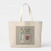 Onze dame van Lourdes Grote Tote Bag (Achterkant)