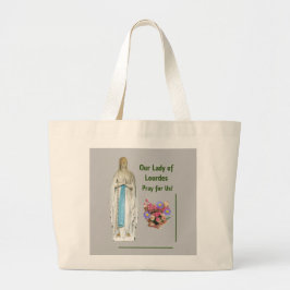 Onze dame van Lourdes Grote Tote Bag