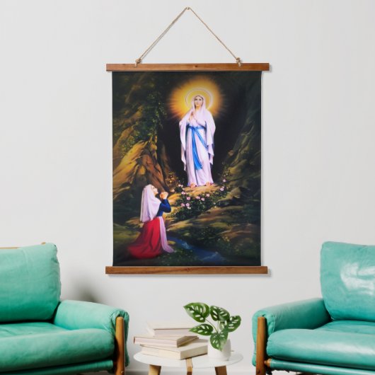 Onze dame van Lourdes Hangend Wandkleed (Woonkamer)