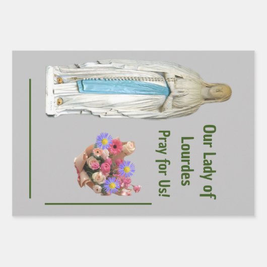 Onze dame van Lourdes Inpakpapier Vel (Voorkant)