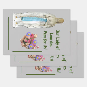 Onze dame van Lourdes Inpakpapier Vel