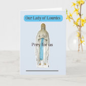 Onze dame van Lourdes Kaart (Gele Bloem)