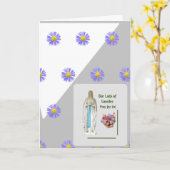 Onze dame van Lourdes Kaart (Gele Bloem)