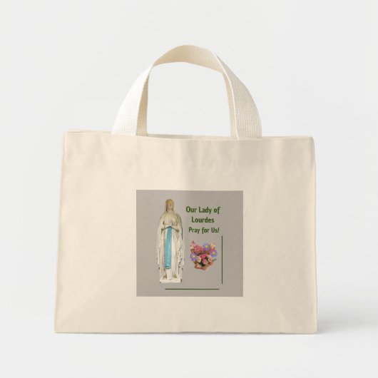 Onze dame van Lourdes Mini Tote Bag (Voorkant)