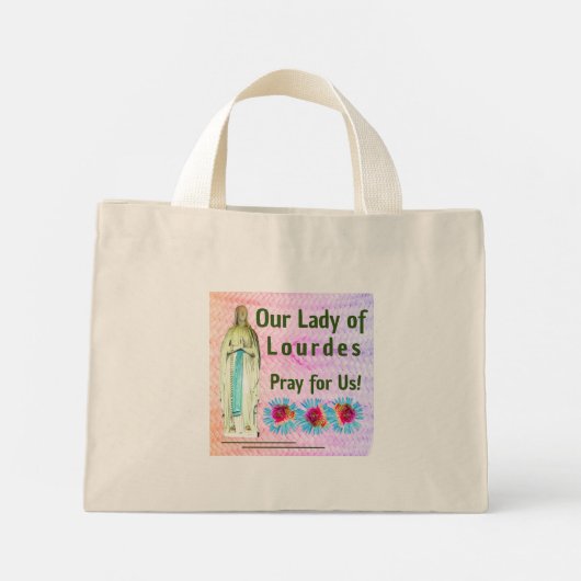 Onze dame van Lourdes Mini Tote Bag (Achterkant)