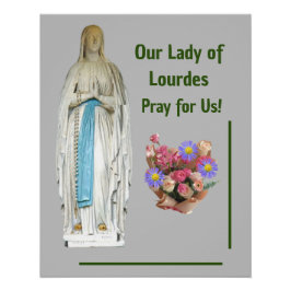 Onze dame van Lourdes Perfect Poster