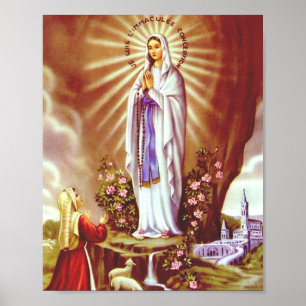 Onze dame van Lourdes Poster