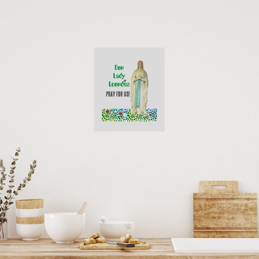 Onze dame van Lourdes Poster (Keuken)