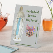 Onze dame van Lourdes Reclamebord Met Voetstuk (Insitu)