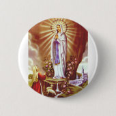 Onze dame van Lourdes Ronde Button 5,7 Cm (Voorkant)