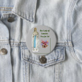 Onze dame van Lourdes Ronde Button 7,6 Cm (In situ)