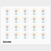 Onze dame van Lourdes Ronde Sticker (Vel)