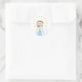 Onze dame van Lourdes Ronde Sticker (Tas)