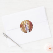 Onze dame van Lourdes Ronde Sticker (Envelop)