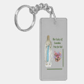 Onze dame van Lourdes Sleutelhanger (Voorkant Links)
