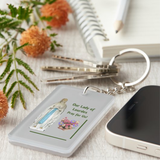 Onze dame van Lourdes Sleutelhanger (Voorkant Rechts)