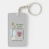 Onze dame van Lourdes Sleutelhanger (achterkant)