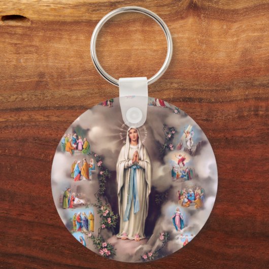 Onze dame van Lourdes Sleutelhanger (Voorkant)
