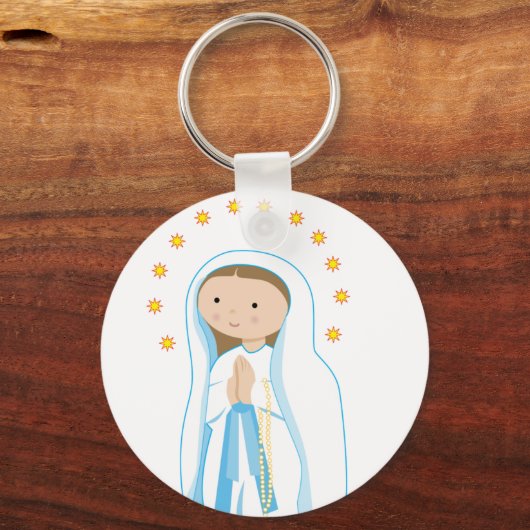 Onze dame van Lourdes Sleutelhanger (Voorkant)