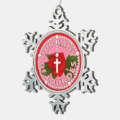 Onze dame van Lourdes Tin Sneeuwvlok Ornament (Rechts)