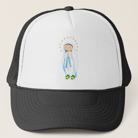 Onze dame van Lourdes Trucker Pet (Voorkant)