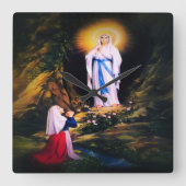 Onze dame van Lourdes Vierkante Klok (Voorkant)