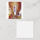 Onze dame van Lourdes Vierkante Visitekaartje (Voorkant / Achterkant)